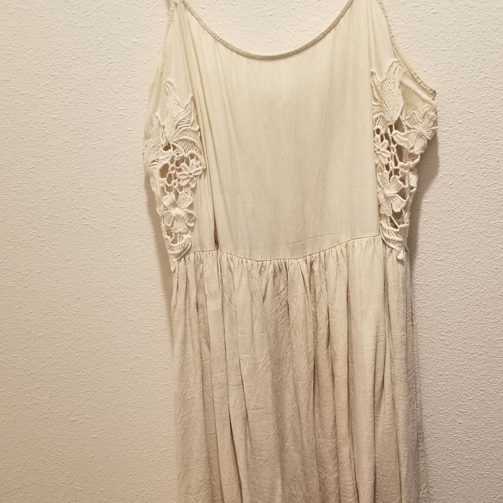 Alythea Cream Color Lace Cut Out Dress Size L
